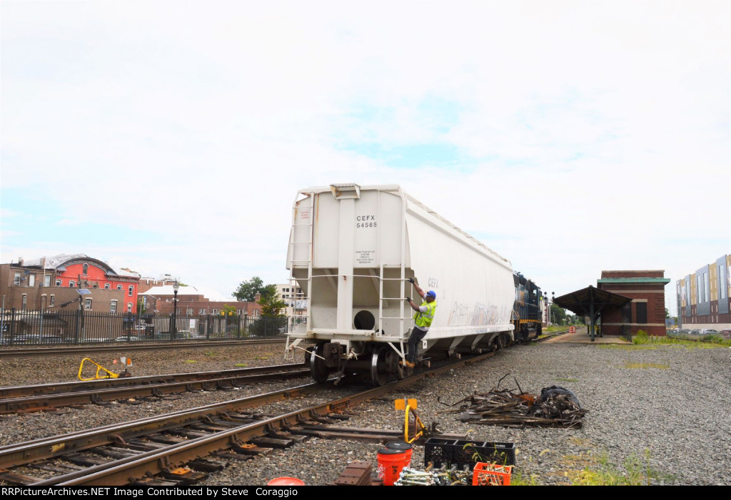 Conductor Supervising the Back Up Move